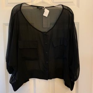 Millou Black Sheer Blouse